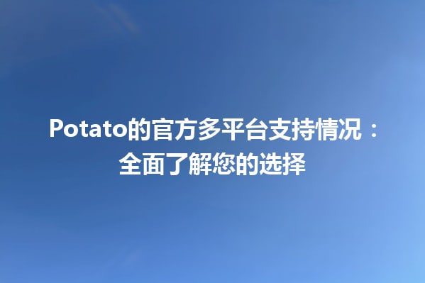 Potato Chat支持哪些平台？全面介绍|Potato官网下载